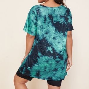 EUC Shein Good Heart Bad Temper Tie Dye Graphic Tee Size 5X